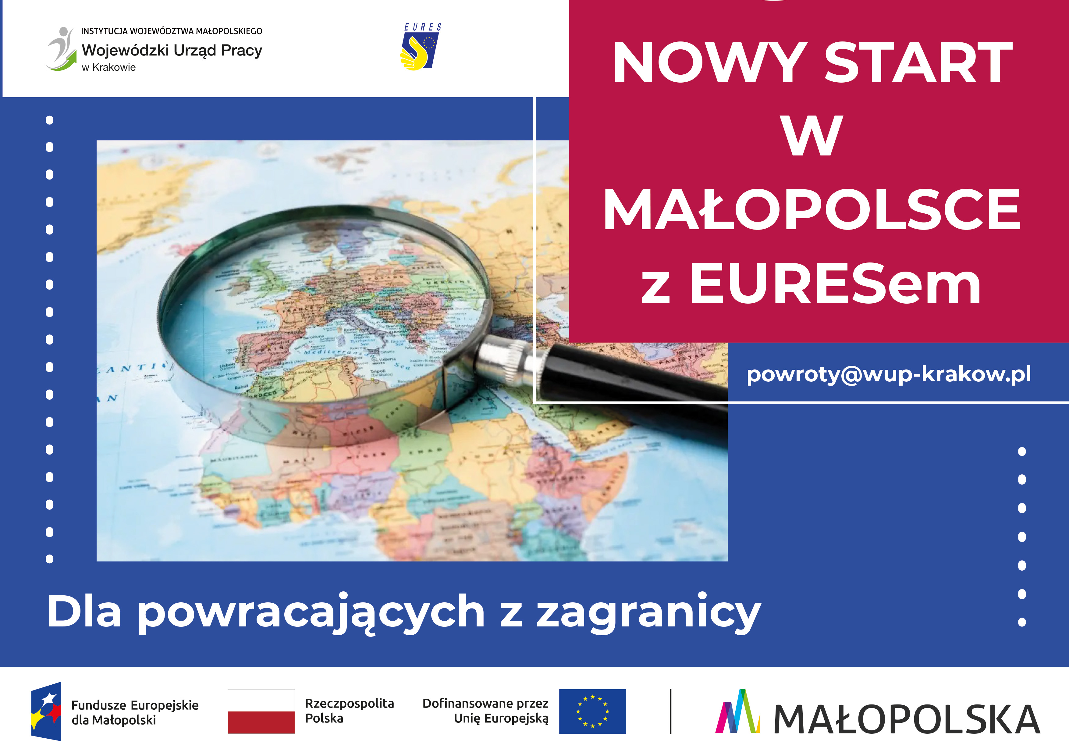 Mapa z lupą powiększającą